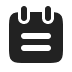 Simple calendar icon with two tabs